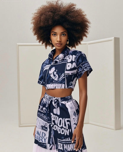 Tabloid Short Set📰