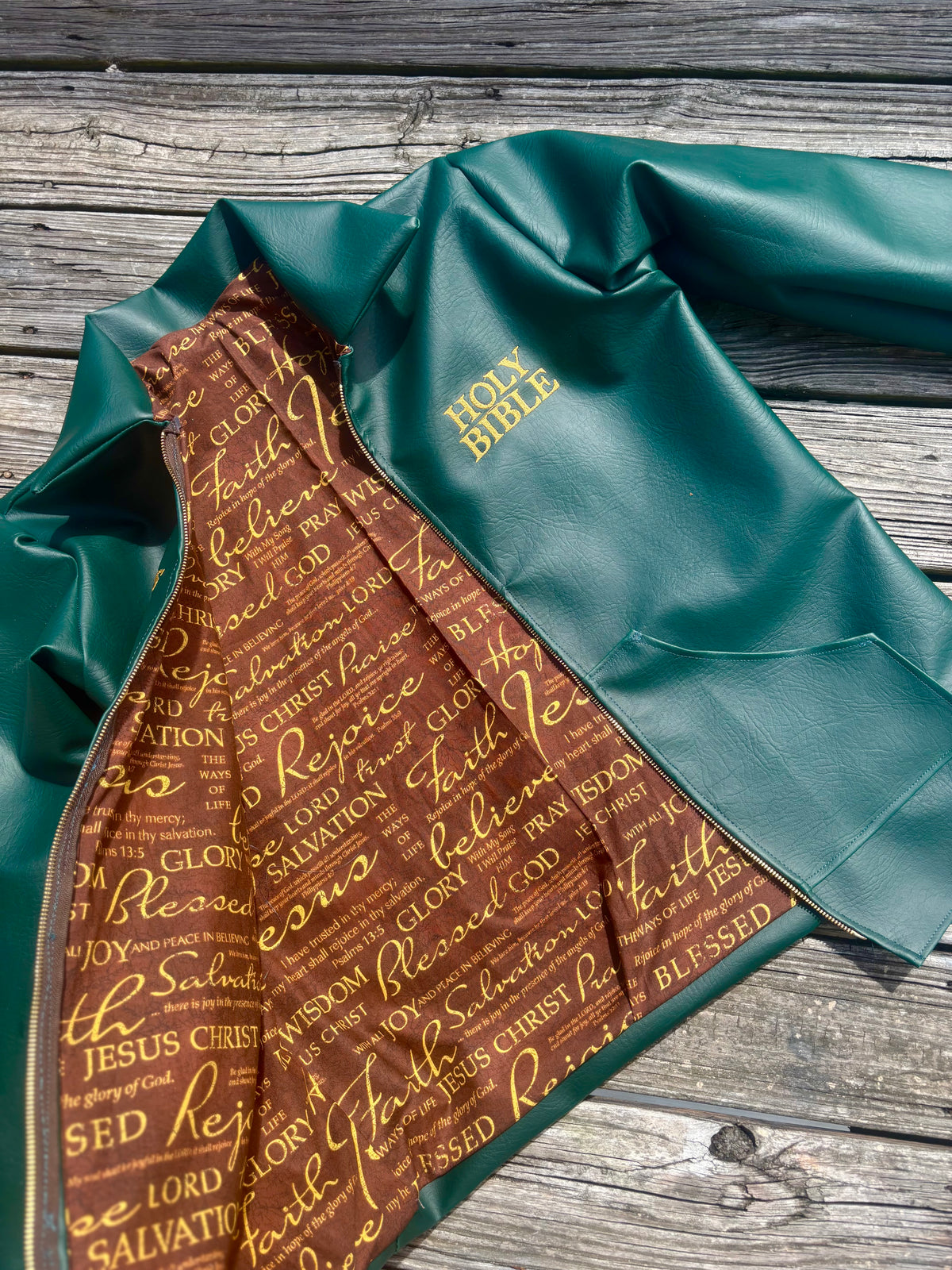 Holy Bible Leather Jacket ✝️