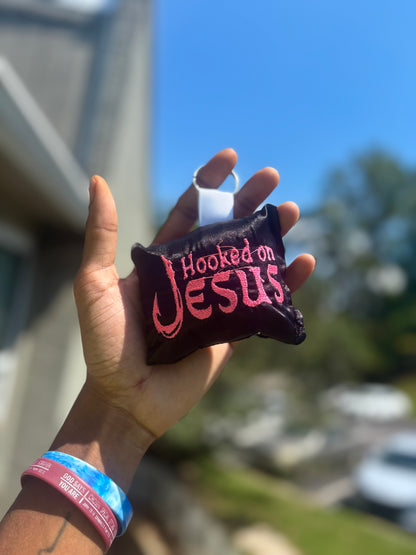 Hooked On Jesus Pillow Keychain 🔑