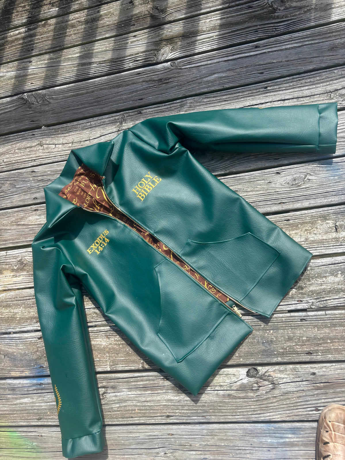 Holy Bible Leather Jacket ✝️