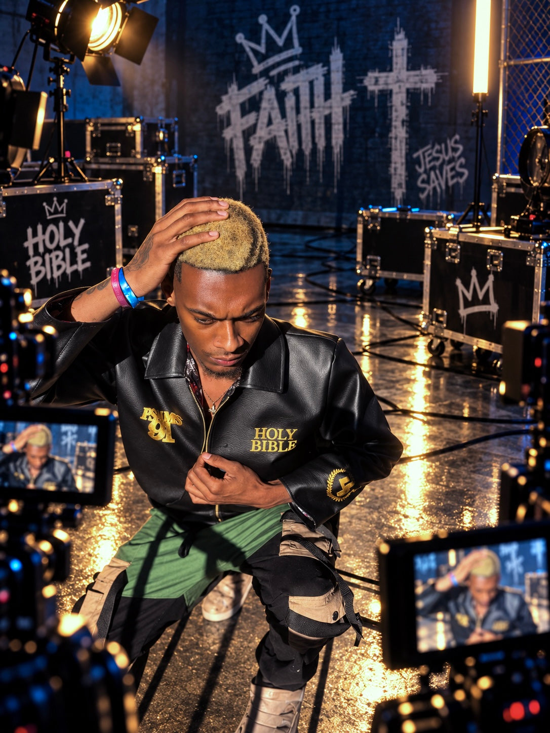 Holy Bible Leather Jacket ✝️