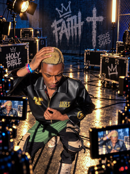 Holy Bible Leather Jacket ✝️