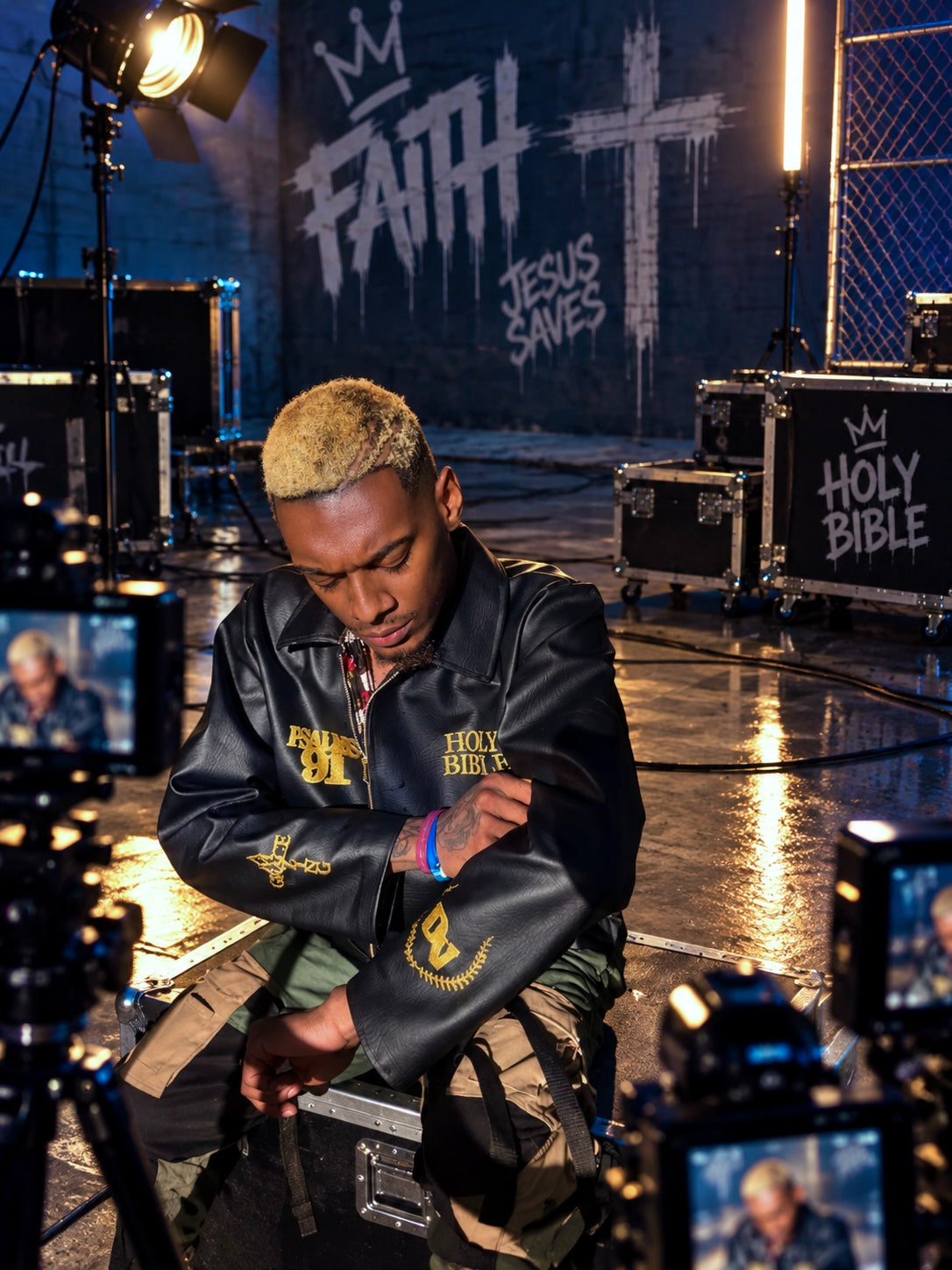Holy Bible Leather Jacket ✝️
